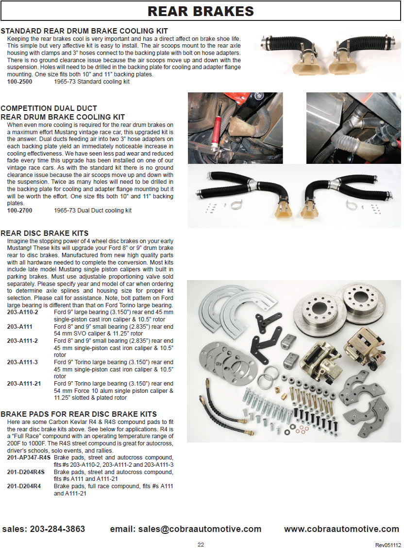 Rear Brakes - catalog page 22